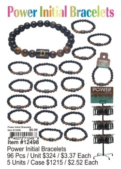 Power Initial Bracelets